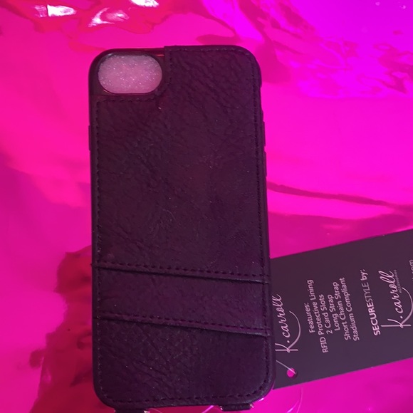 K. Carroll Black Cell Case iPhone 6/6S/7 w/Crossbody Strap - Picture 9 of 12